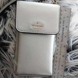 Kate Spade Silver Phone Case with Flap Closure